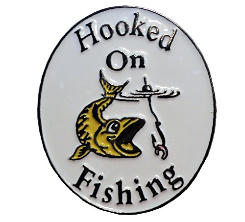 B4B Hooked on Fishing Canne à pêche en métal émail 30 mm