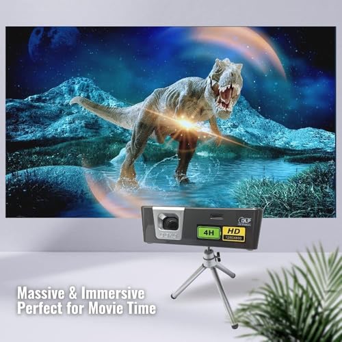 aaxa p5 led portable pico projector 300 lumen 1280x720p hd resolution 135 min battery 20000 hour led media player business