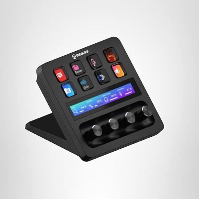 Elgato Stream Deck +, mixer audio, produzione live e controller da studio, per content creator, streaming, gaming, con striscia tattile personalizzabile, manopole e tasti LCD, compatibile con Mac e PC