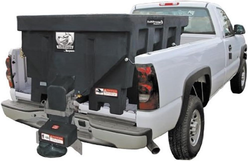 Buyers Products SHPE1500 SaltDogg 1.5 Cubic Yards Electric Poly Hopper Spreader, Black