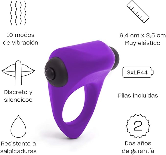 Anillo vibrador de pene para parejas con 10 vibraciones - Mío ...