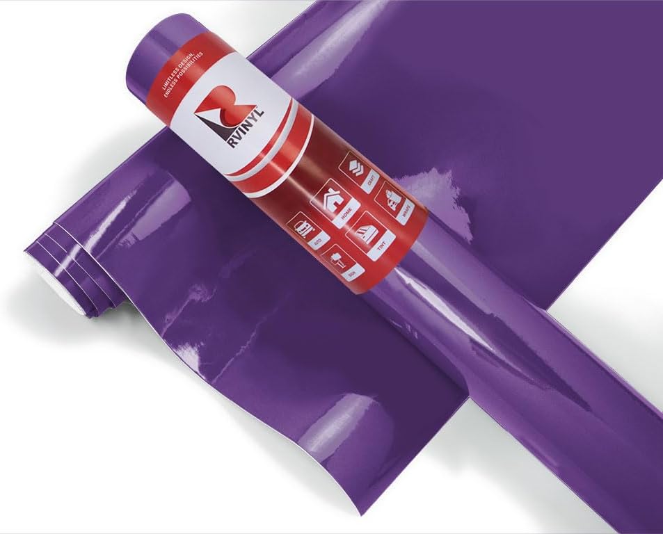ORACAL 951 Deep Violet Gloss Permanent Adhesive Vinyl Roll for Craft and Sign Cutters (12in x 10ft Roll)