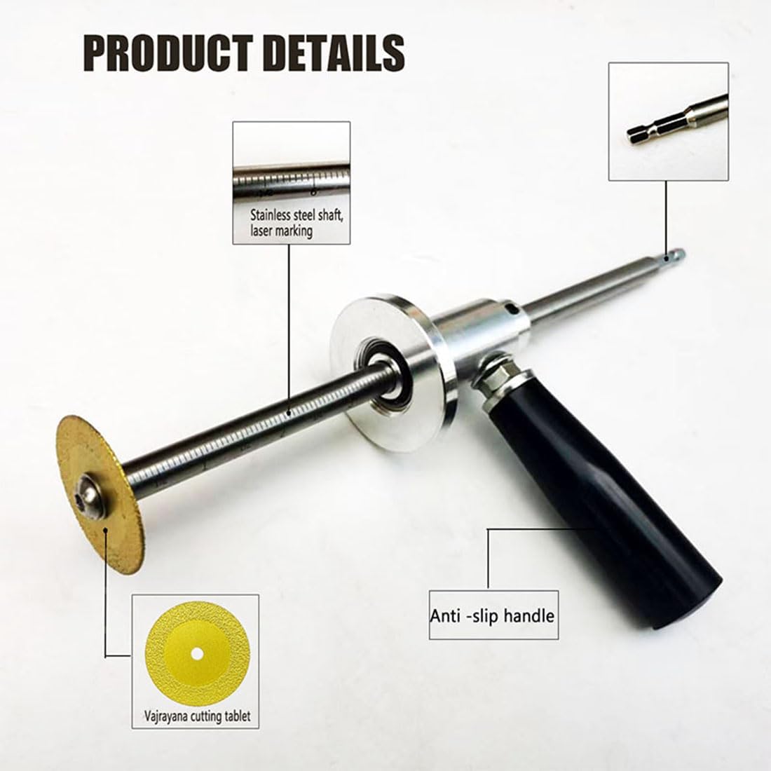 Coupe-tube intérieur pour tuyau en pvc, coupe-tube intérieur avec molette de coupe à grain de diamant et poignée, convient pour 1-1/2 à 8 pouces，Profondeur de coupe réglable
