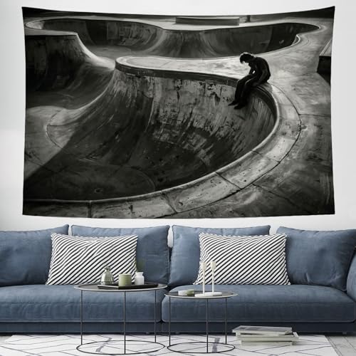 Tapiz de microfibra gris carbón JRISEMECY, decoración de pared lavable y resistente para comedor