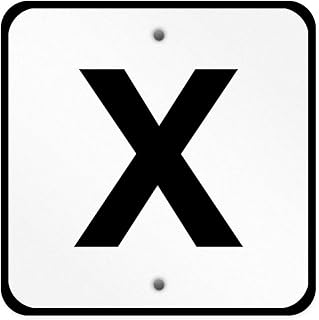 Aluminum Square Metal Sign Multiple Sizes X Locator Alphabet Hospitality Hotels Motels A Black Healthcare Wayfinding with Border Weatherproof Street 12x12Inches