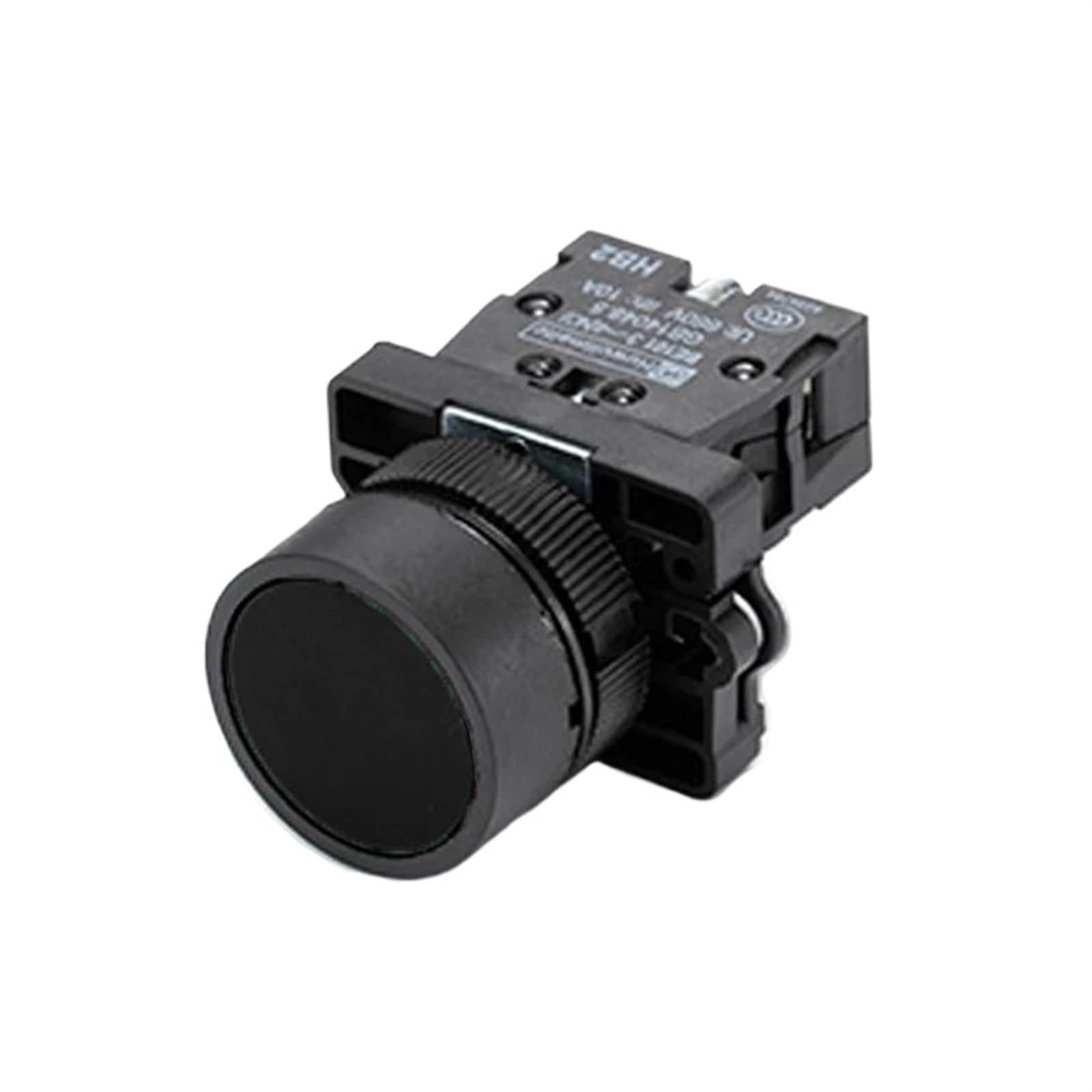 IDGTTLDF 22mm XB2-EA Push Button Switch Start/Stop Black/White Arrow 10A/415V Self-Reset/Momentary Symbol Button Switch(Black)