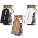 Rectangular Gift Tags with 33 ft Natural Jute Twine, 150 pcs Three Colors Black White Brown Free Editable Blank Gift Labels for Christmas Wedding Birthday Thanksgiving Gift