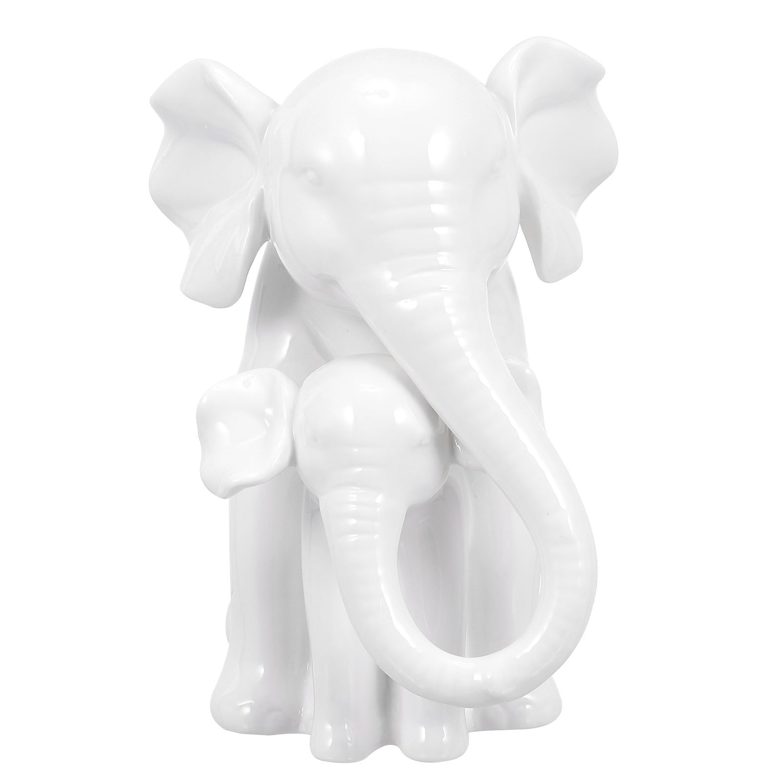 Statue d'éléphant cadeau pour anniversaire, ornement artistique en céramique pour enfants