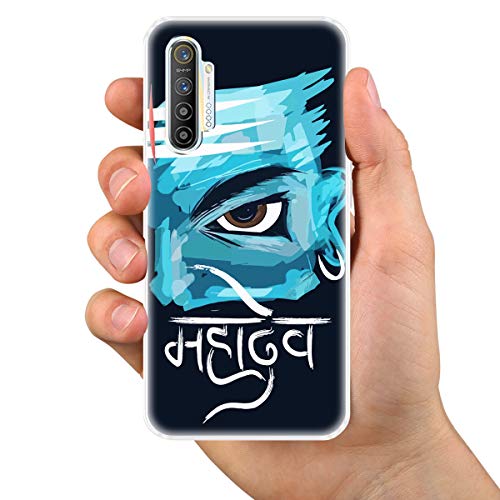 Image of Fashionury inchMAHADEV FACE Soft Silicon Lightweight Slimfit Printed Back Cover for Realme XT