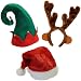 Funny Party Hats Set Of 3 Christmas Hats-Santa Hat, Elf Hat, Coil Santa Hat (Style 8)