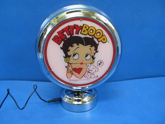 Betty Boop 置き時計ガスランプクロックネオンライトレア絵柄