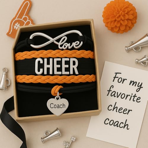 Sportybella Cheer Coach Bracelet - Cheerleading Coach Charm Bracelet- Cheer Jewelry - Women Cheering Coaches Infinity Bracelet3