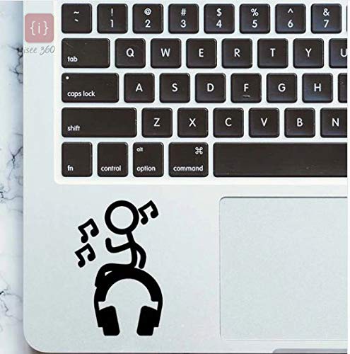 ISEE 360® DJ Music Stick Man Laptop Sticker Laptop Skin 14, 12,15.6,15 Inches and All Models (Black) Vinyl Decals (L x H 6 x 3 cm) (B07QH7FPN5) Amazon Price History, Amazon Price Tracker