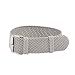 Clockwork Synergy - 16mm Braided Perlon Nato Nylon Light Grey Replacement Watch Band Strap