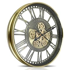 Real Moving Gears Wall Clock Large Modern Metal Clocks for Living Room Decor, Industrial Steampunk photo Real Moving Gears Wall Clock Large Modern Metal Clocks for Living Room Decor, Industrial Steampunk