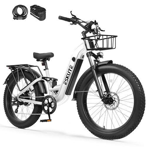 ESKUTE Step-Thru Full Suspension E-Bike