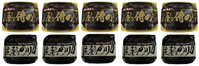 平尾水産 庄屋さんの侍のり 5個 ＋ のり 5個 （計10個）ご飯のお供 おにぎりの具 酒のおつまみ