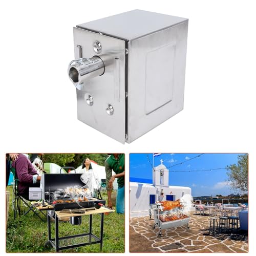 Motore Girarrosto per Barbecue da 45 W, Motore per Barbecue Elettrico per Girarrosto, Motore per Barbecue in Acciaio Inossidabile con Torsione di 200‑250Kg, Motore Girarrosto