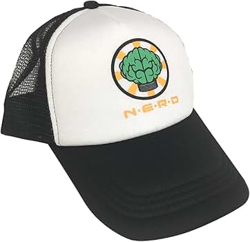 【N.E.R.D 】トラッカーキャップ ホワイト/イエロー Yellow Nerd Trucker Hats | Retro Vintage Trucker Hat