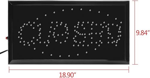 Miniatura 7 de Boshen Letreros abiertos de neón LED para decoración de negocios, tienda, bar, cafetería, cajero automático, ahora abierto, pantalla de