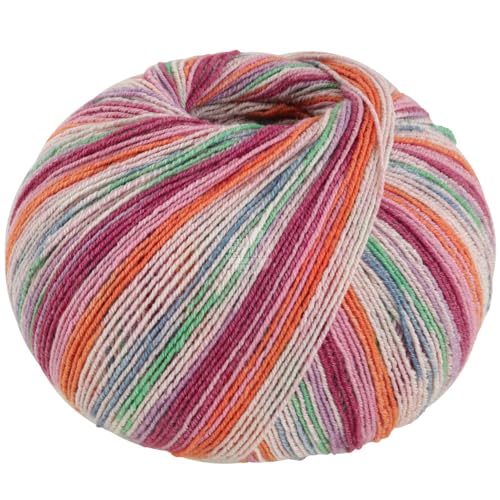 LANA GROSSA Meilenweit Cotton Bamboo | 4-fädiger Bambus Klassiker, waschmaschinenfest | Handstrickgarn aus 40% Baumwolle, 25% Schurwolle, Viskose | 100g Wolle zum Stricken & Häkeln | 420m Garn FB2375