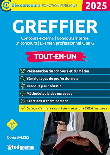 livre Greffier – Tout-en-un – Catégorie B – Concours 2025