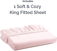 Vista 260 de King Fitted Bed Sheet - Bottom Single Fitted Sheet Only - Ultra-Soft Hotel Luxury Bedding w/ 8-16 Inch Deep Pockets - Breathable, Cooling & Wrinkle