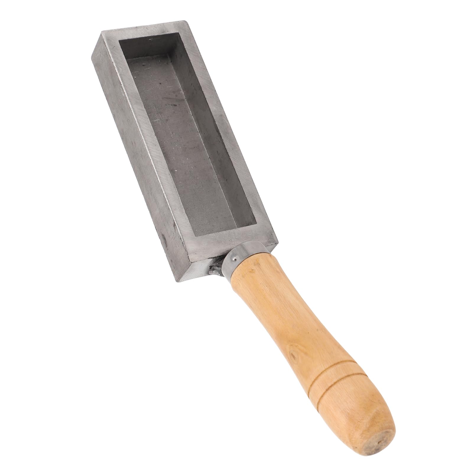 Moule à Lingot Argenté, Acier en Alliage D'usure, Taille Compacte, pour Couler, Poignée en Bois de Hêtre, Fusion en or et Argent
