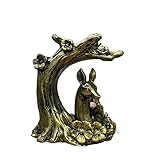 HXSCOO Statua sotto Il susino Artigianato in Resina Ornamenti for la Decorazione della casa Base della Sfera di Cristallo Espositore for Sfera Puntelli for Fotografia (Color : Gold(Without Ball))