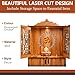 Mahaadev Creation Wooden MDF Temple Mandir for Home with Door Cabinets | Assembly Required | Pooja Unit with Storage Space | LED Light and Wall Mounts | Pooja Mandir for Home Big Size