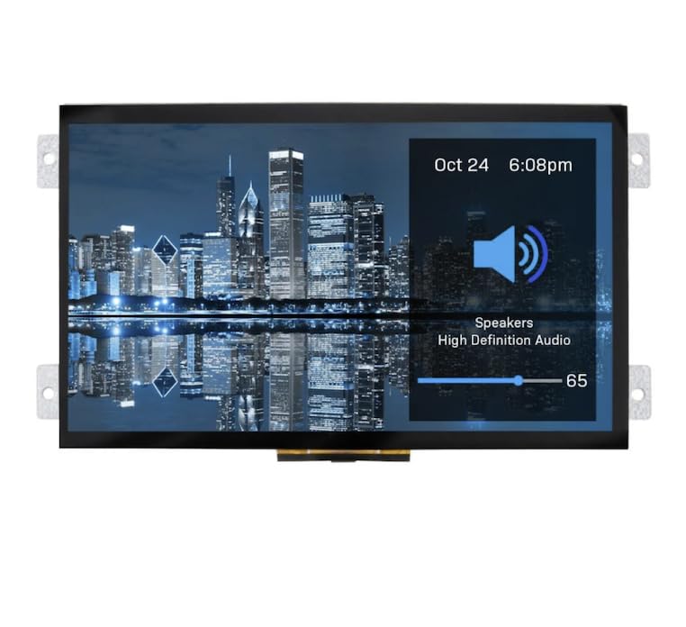 Image of NHD-10.1-HDMI-A-RSXP-CTU, TFT Displays & Accessories 10.1 HDMI with Cap Touch, Audio Support, PMW, and Mounting Brackets