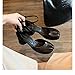 Tabi Shoes Mary Jane Heels for Women Split Toe Chunky Kitten Heels with Straps Buckles Wide Width Breathable Comfortable Casual Round Toe Elegant Retro Sandals Dress Spring Summer Fall Office Outdoors (black,7.5)