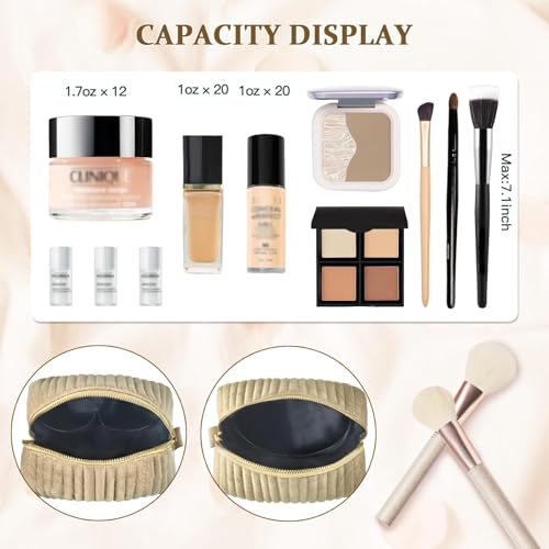 Image of COSHAYSOO Sister Birthday Gifts for Women Best Friend Bestie Friendship Fashion Makeup Bag Make Up Cosmetic Pouch Travel Size Toiletries Skin Care Essentials Organizer Velvet Initial Letter B