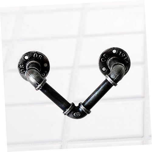 Miniatura 8 de Cabilock Wall Mounted Retro Iron Art Water Pipe Rack Industrial Style Towel Bar for Bar Wall Decoration Easy to Install Hanging Ornaments Rustic