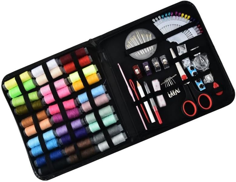 MVNOIRE Multi-Functional Needle Thread Tool PU Bag Sewing Set Tools Large Capacity