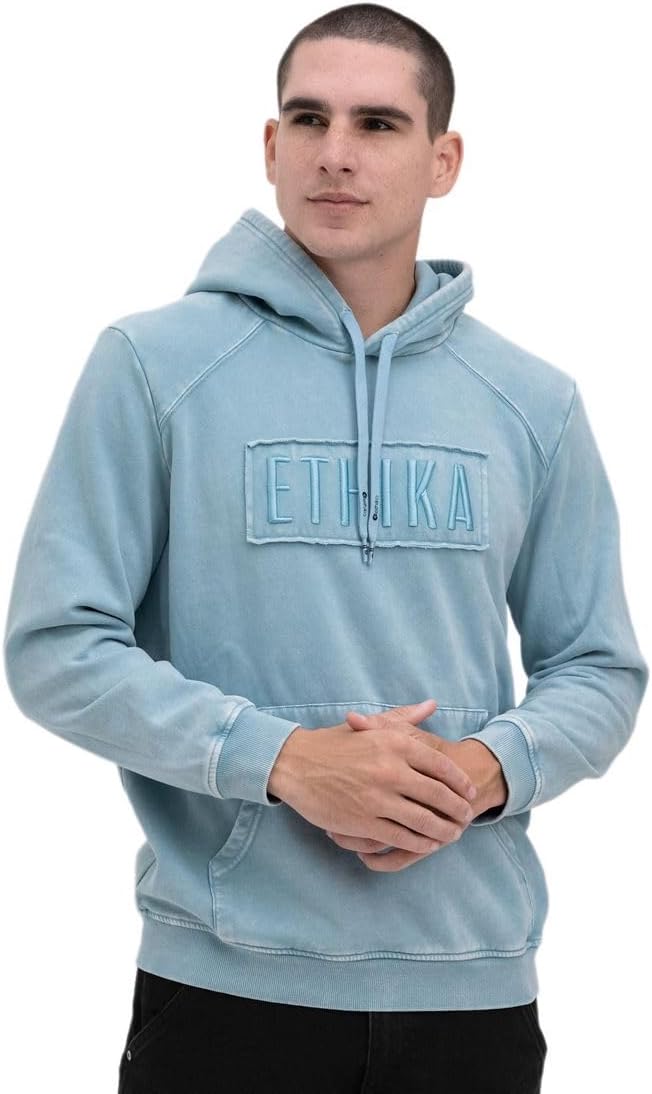 Ethika Men's Lifestyle Hoodie | Stonewashed Sky