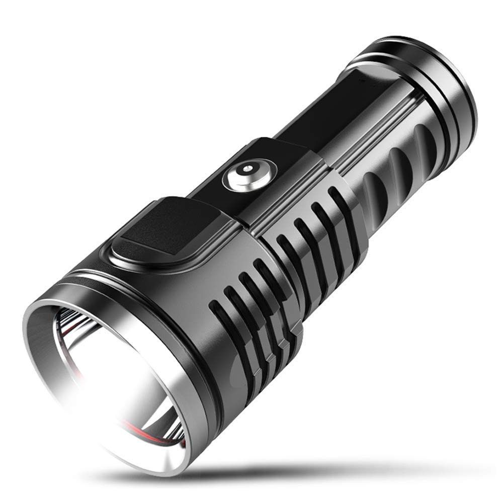HMTE Linterna LED de Alta Potencia Super Brillante 70,2 antorcha USB Recargable IP67 Linterna de Mano de Obra de Grado Impermeable, antorchas
