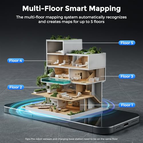 Image of Robot Vacuum and Mop Combo, Robot Vacuum Cleaner with Bagless Self Emptying Station, 18000Pa Suction, LiDAR Navigation, ideal for Pet Hair, Carpet & Hard Floor, Compatible with App /Alexa /Voice Control