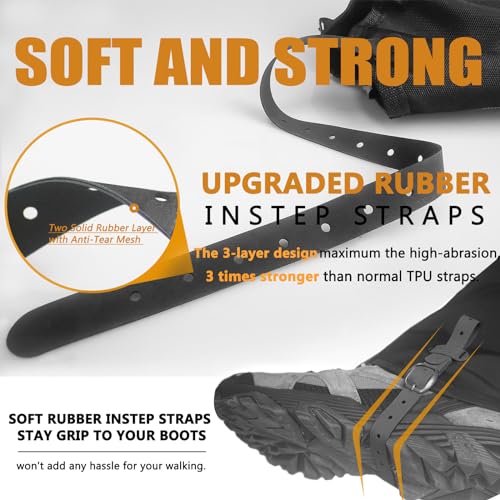 Image of Frelaxy Leg Gaiters Ultra HIGH-Performance Hunting Gaiters, 100% Waterproof Hiking Gaiters with Upgraded Rubber Foot Strap, Adjustable Snow Boot Gaiters