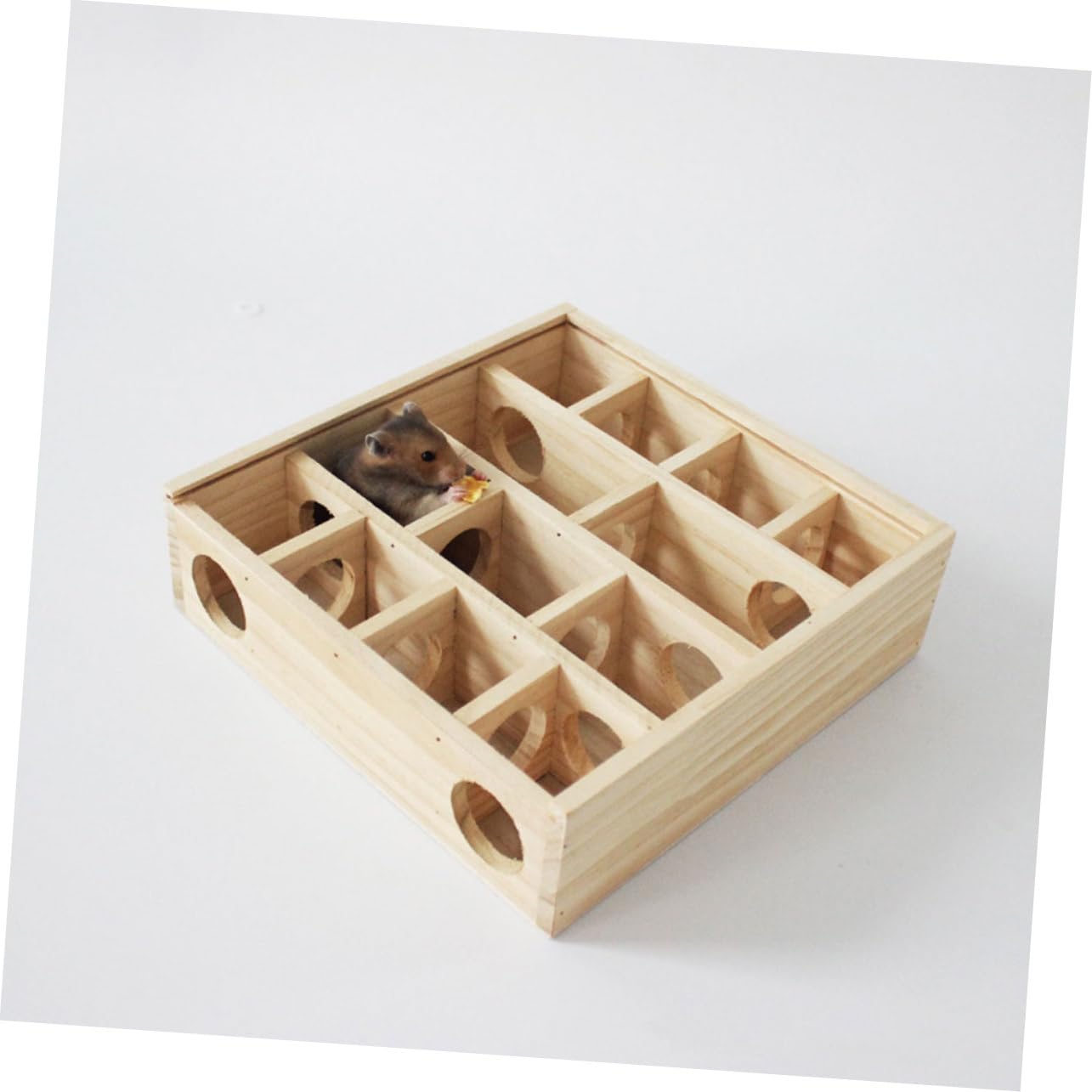 ibasenice Holz Labyrinthspielzeug für Hamster und Ratten, Mehr Stück