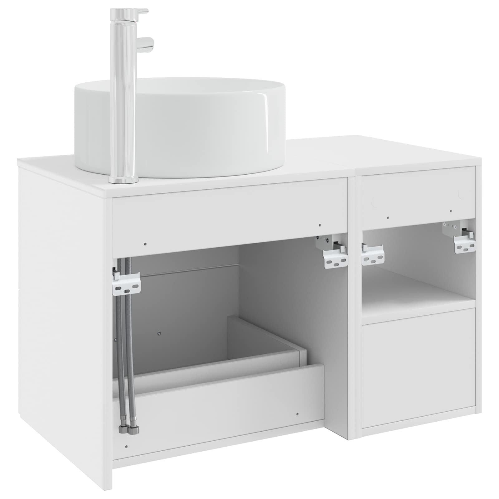 Juego de muebles de baño, 2 unidades, color blanco