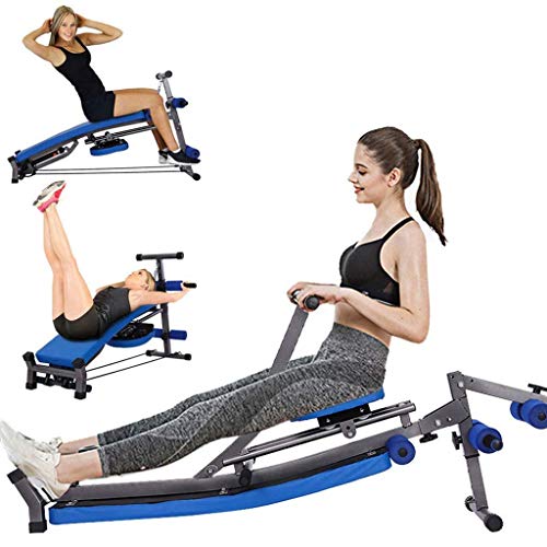 Image of Home Rowing Machine Multi-Function Rowing Machine for Home Use Squat Assist Row-Ride Trainer for Squat Exercise and Glutes Workout Waist Supine Board Sit Up Bench Push Ups Fitness Equipment