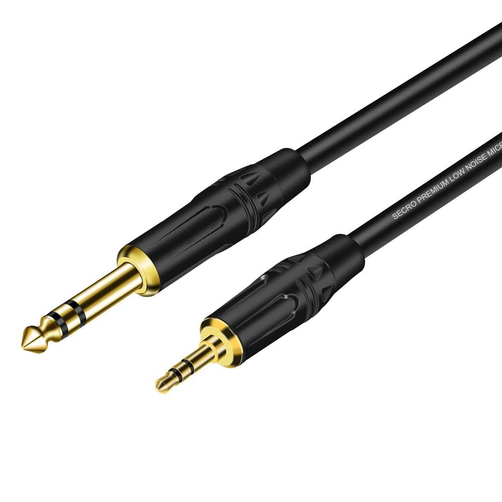 SeCro Panther Series-6.35 1/4" Male to 3.5 1/8" Male TRS Stereo Audio Cable for Guitar,iPod,Laptop,Home Theater Devices,Smartphones,and Amplifiers etc. (1.5 M),Gold (B09MQNKCLX) Amazon Price History, Amazon Price Tracker