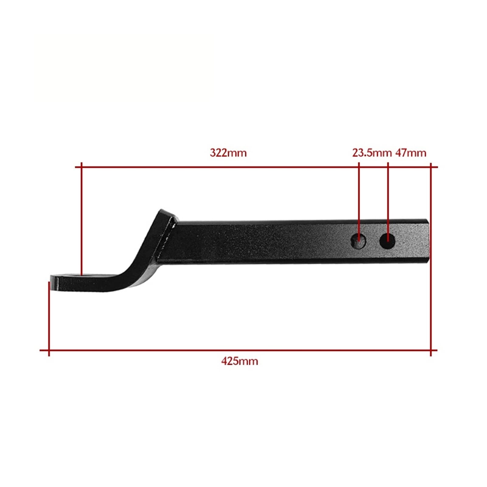 Zaczep do przyczepy, Extended Long Shank 2 calowy Drop Hood Bar Ball Mount Tongue Hitch 3T Trailer Carawan Części łodzi Akcesoria