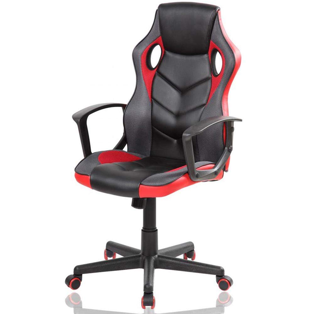 BAKAJI Poltrona Presidenziale Ergonomica Sedia Gaming Racing da Scrivana in Eco Pelle Arredo Ufficio Casa Cameretta Sala Riunioni Regolabile in Altezza Girevole e Direzionale