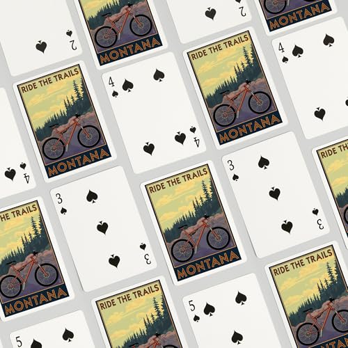 Lantern Press Montana Ride The Trails 52 cartas póker miniatura 4