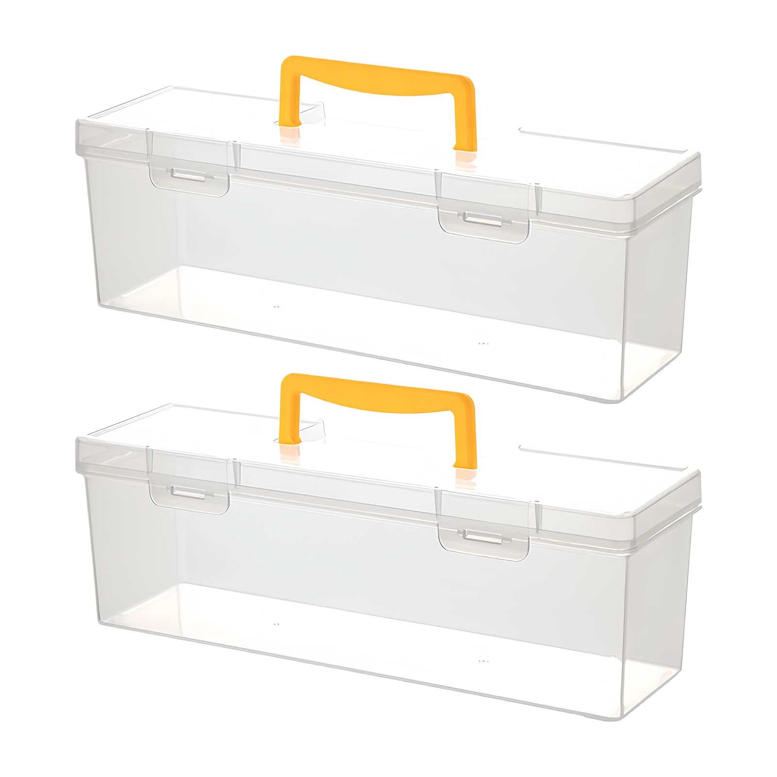 2 durchsichtige Kartenaufbewahrungsboxen mit sicheren Verschlüssen, perfekt für Sportspiele und Sammelkartensammlungen, TCG Aufbewahrung