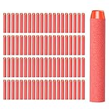CYFIE スポンジ弾 ダーツ たま ソフト弾丸 100本入り 銃 おもちゃ 銃玉 補充用 evaソフト弾 フォームダーツ ソフトフォーム 予備 詰め替え bullets (レッド)