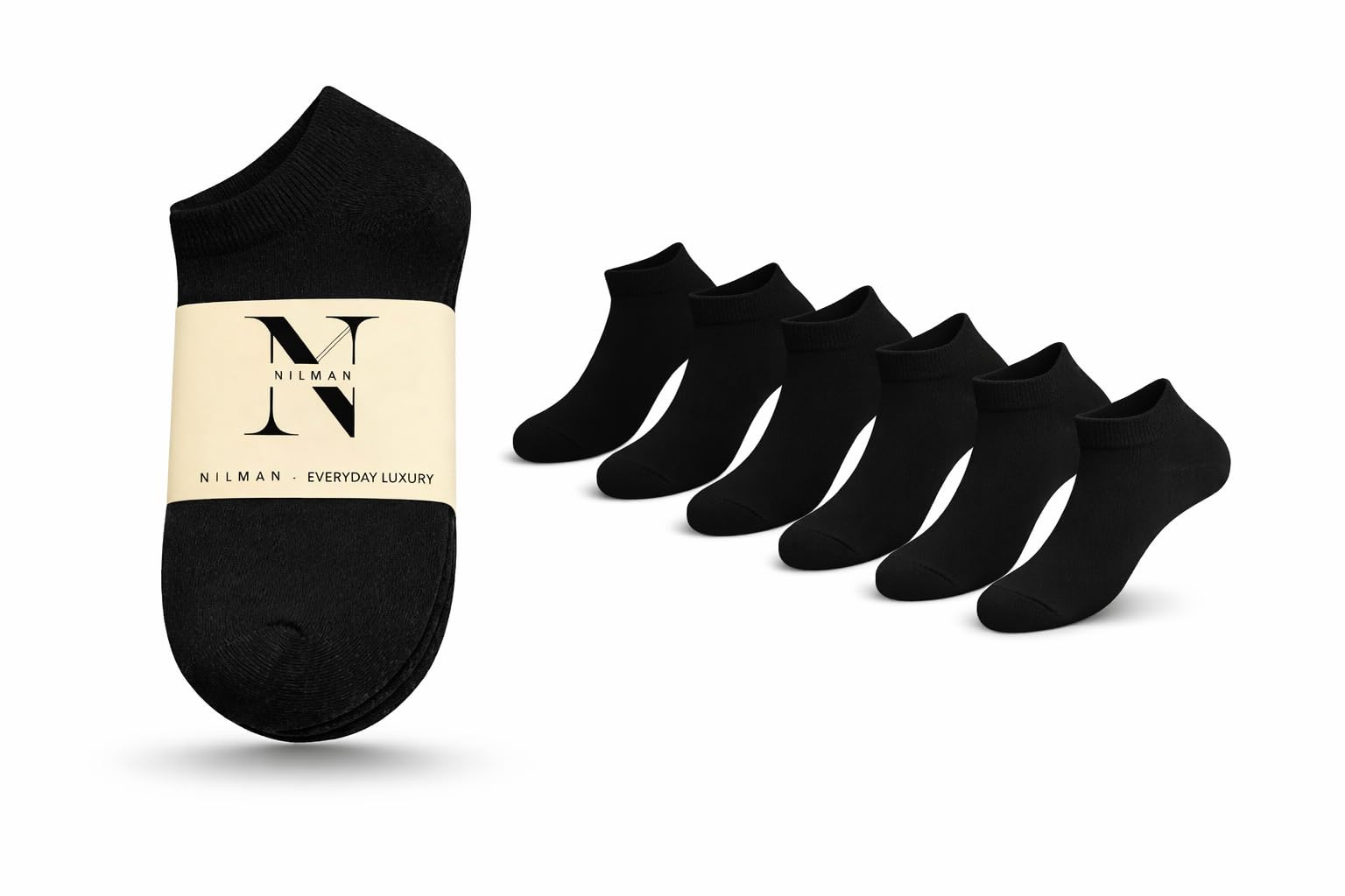 NILMAN socks for men and women,boys & girl Anklesocks pack of 6 pair cotton multicolour combo, Free size