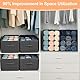 EASEVE 2 Stück Kleiderschrank Organizer Schublade Aufbewahrungsbox für Kleidung - 12 Zellen Schubladen Ordnungssystem Schrank Kleider Aufbewahrung Boxen für Jeans, Hosen, Handtuch, Shirt, Pullover